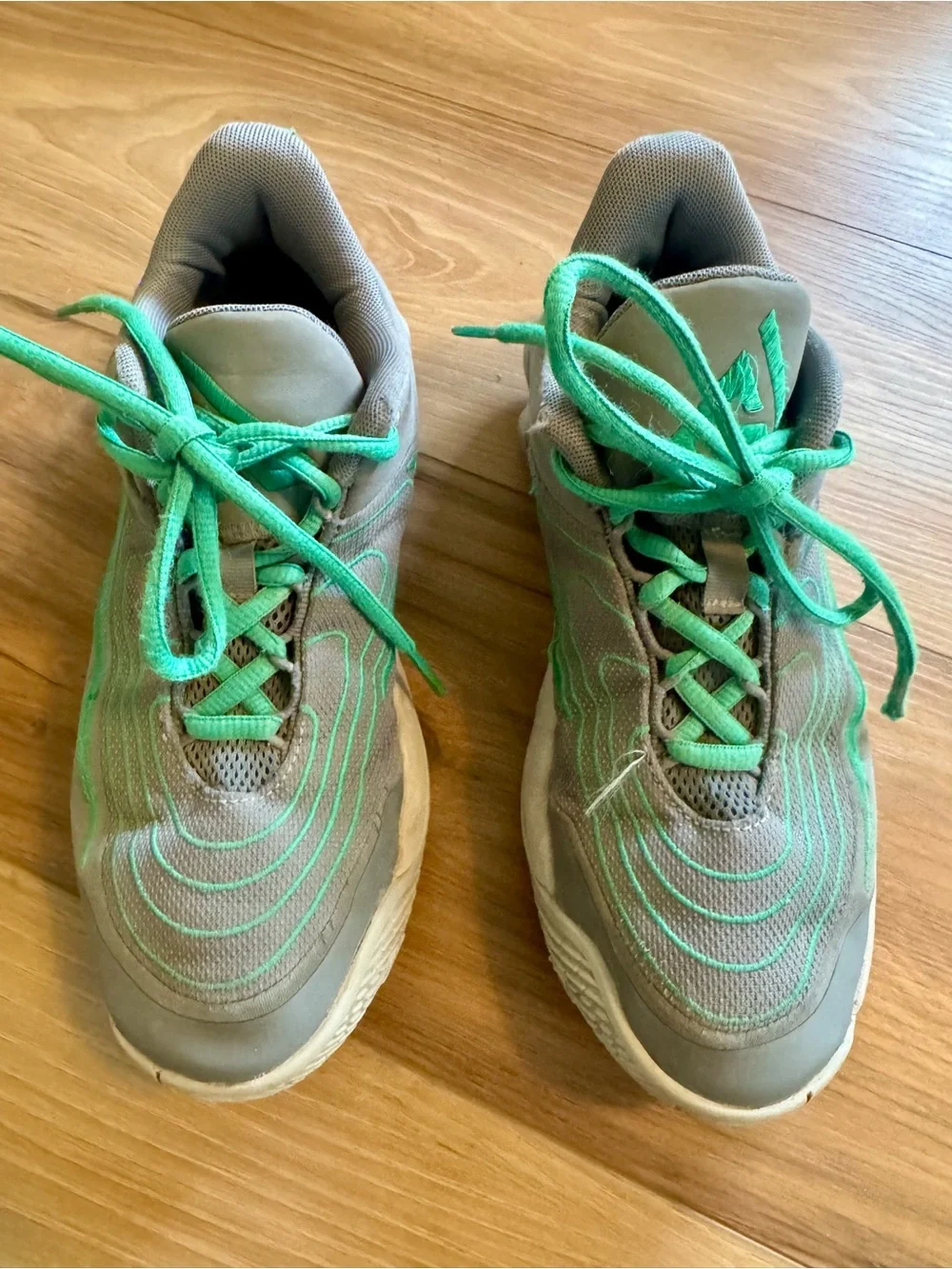 Boys’ gray and green Nike Gianni’s Immortality 3 basketball shoes